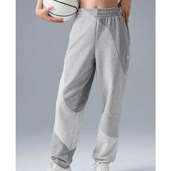 ALO Yoga U5018R Men's Sz M Women's Sz L Heather Gray Make Waves Sweatpants - Picture 15 of 16